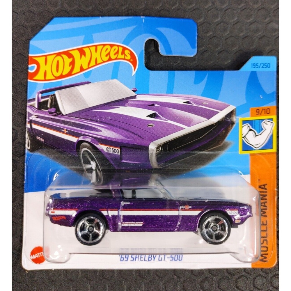 Mattel Hot Wheels '65 Mustang 2+2 '69 Shelby GT-500 Muscle Mania Car Racing Toys - Picture 2 of 6